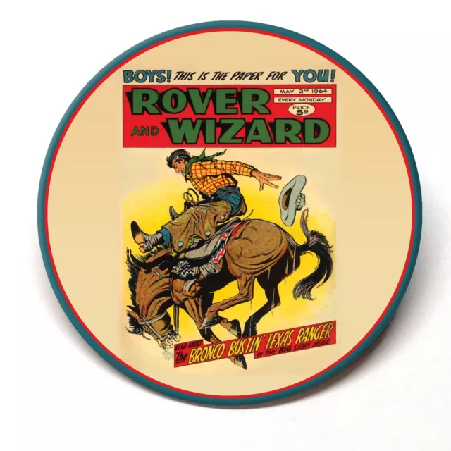 Rover & Wizard Texas Ranger Advertising Pocket Mirror