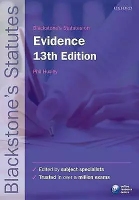 Blackstone's Statutes on Evidence 13/e (Blackstone's Statute Series)--paperback-