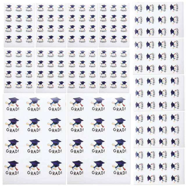 20 Hojas Pegatinas Regalo Graduación Pegatinas Pastel Hornear Pegatinas Caja de Caramelos Sobres