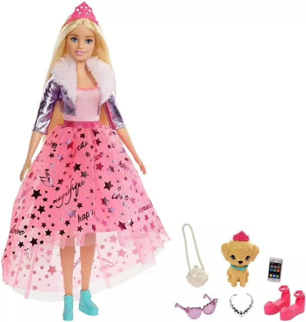 Barbie GML76 Barbie Prinzessinnen Abenteuer Puppe Hündchen Modezubehör 30 cm