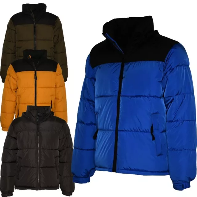 Piumino Giubbotto Uomo Giubbino Invernale Impermeabile Giacca Casual Cappuccio