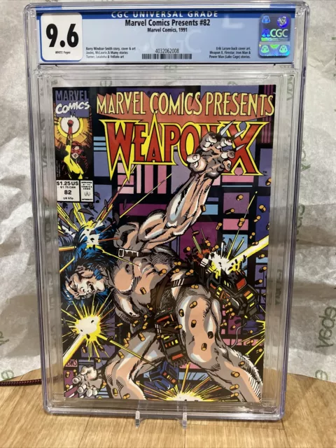 Marvel Comics Presents #82 CGC 9.6 WP Key Weapon X. Iron Man (Marvel 1991)