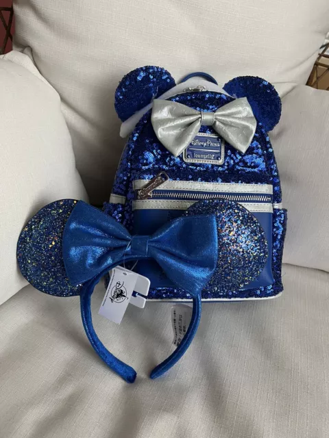 Loungefly Disney Parks Minnie Mouse Wishes Come True Mini Backpack & 2020 Ears