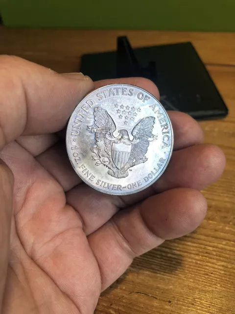 USA Silver (.999) 1 OZ Silver Eagle Dollar High Grade Toned 1998 2