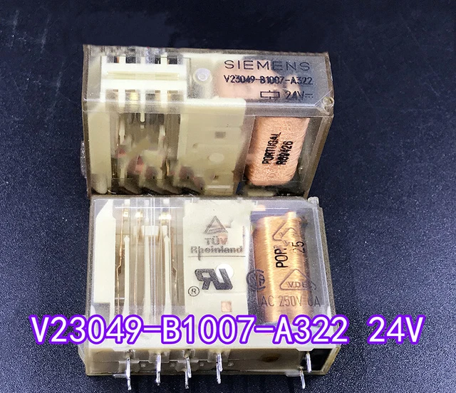 thumbnail image 2 of 1Pce SIEMENS V23049-B1007-A322 24VDC 6A 250VAC Safety Power Relay 10 Pins 2 of 3