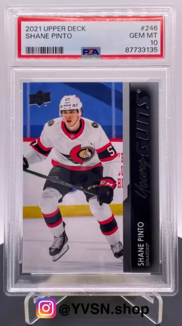 2021-22 Upper Deck Young Guns #246 Shane Pinto PSA 10 Ottawa Senators