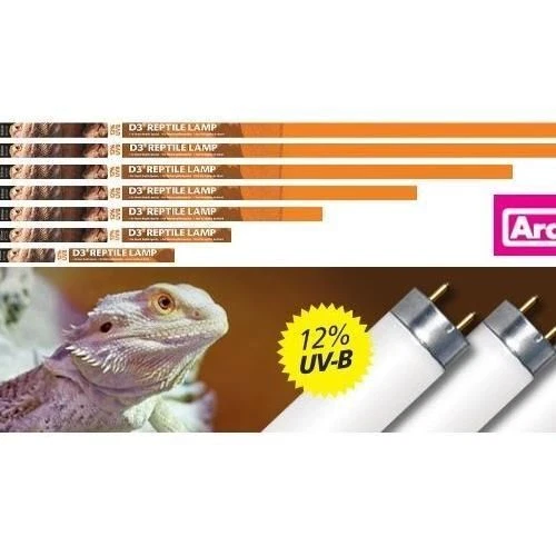 Arcadia D3+ Range Reptile Light T8 D3 Desert 12% Lamp Uvb 15W 18W 25W 30W 38W
