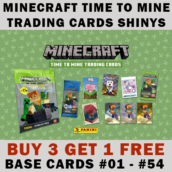 PANINI MINECRAFT TIME to Mine Trading Shiny Cards Pick Yours - Buy 3 ...