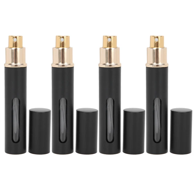 (Schwarz)4 Stück 10 Ml Parfümflasche Tragbares Glas Leere Nachfüllbare