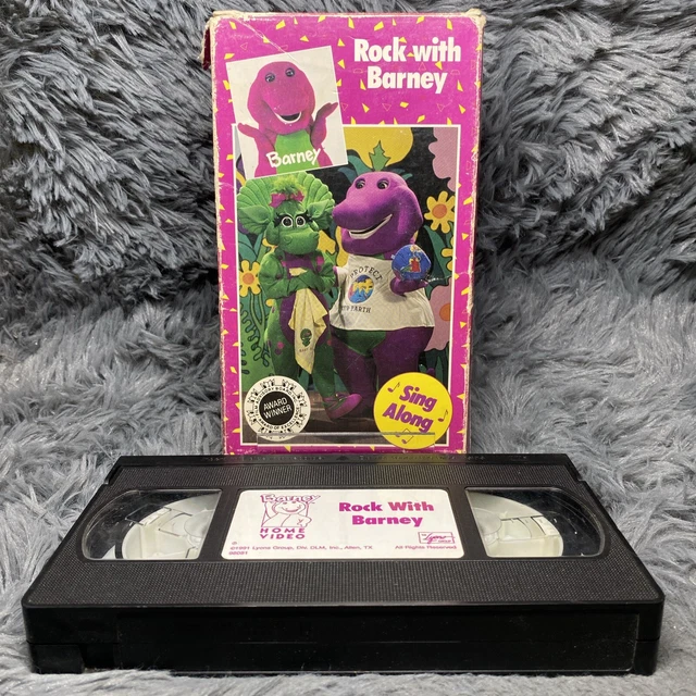BARNEY - ROCK With Barney VHS 1991 Sing Along Award Winning Purple ...