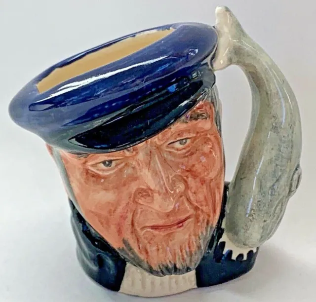 vtg Royal Doulton CAPTAIN AHAB Moby Dick book Character Toby Mug antique whale