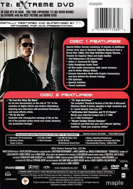 TERMINATOR 2: JUDGMENT Day (2-Disc Extreme Edition) $8.00 - PicClick CA