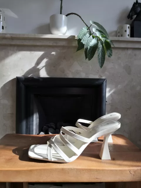 White Strappy Stiletto Heel Sandals | New Look