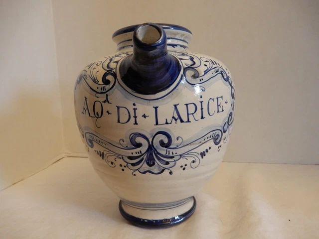 Vintage Wine Jug - Italian Faience-Hand painted