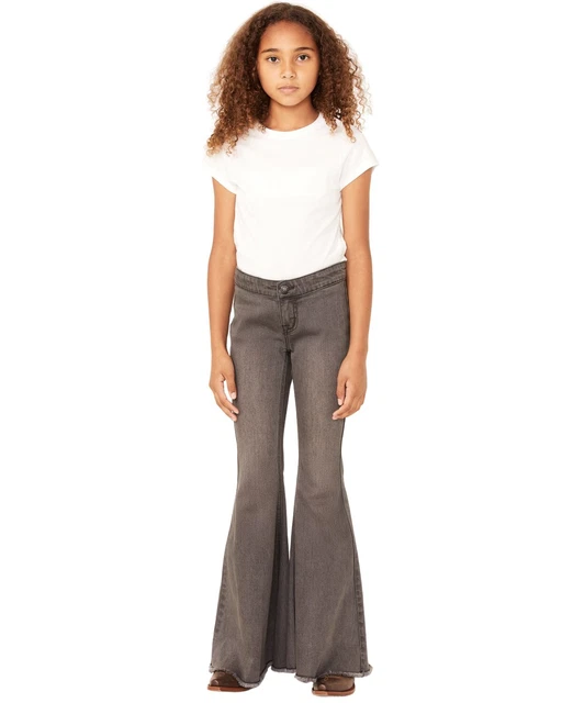 Rock and Roll Denim Girls' Super Bell Bottom Jeans Dark Grey 5 REG