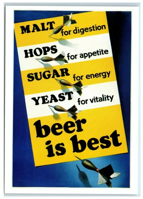 Postcard Beer is Best c.1933 Advert reproduction