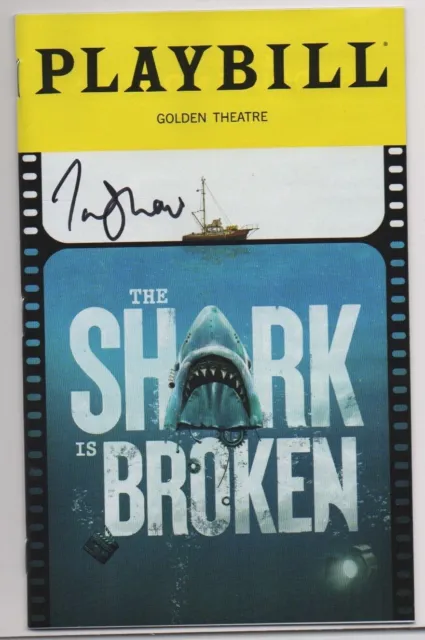 IAN SHAW signed JAWS Shark Broken playbill auto AUTOGRAPH IN PERSON Robert