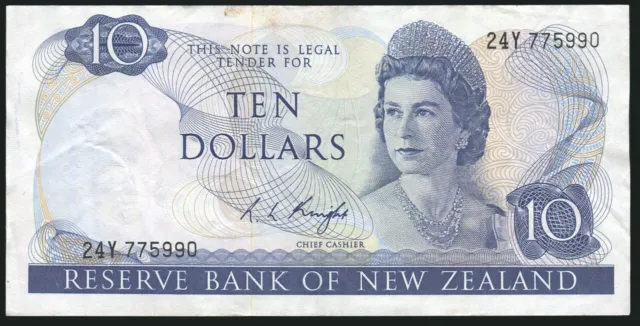 New Zealand - $10 - Knight - 24Y 775990 - Fine