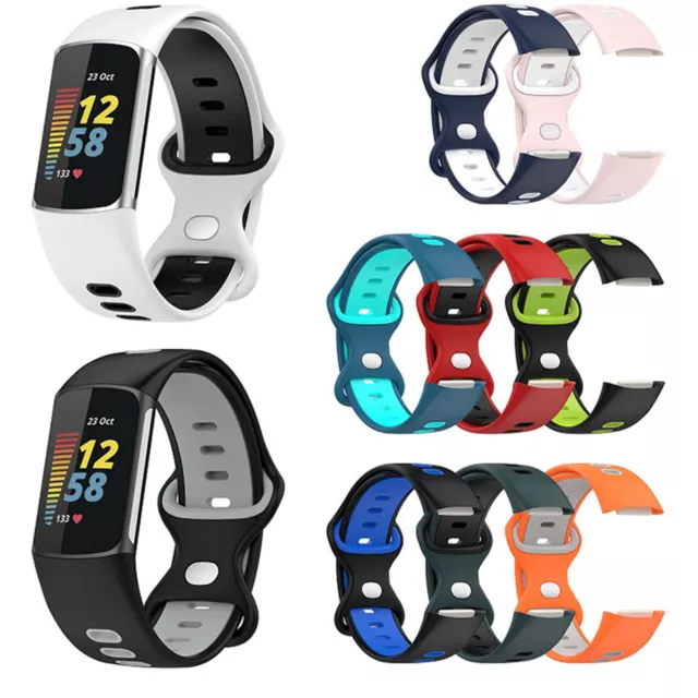 Bracelet de montre de sport en silicone de remplacement pour Fitbit Charge 5 / 6 2