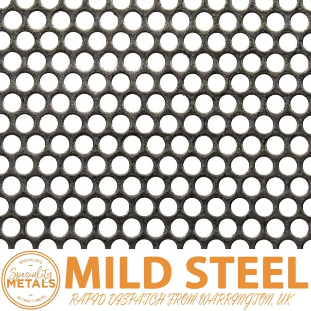 Mild Steel Round Hole Perforated Metal Sheet | 4.5mm Hole, 6mm Pitch, 2mm Thick