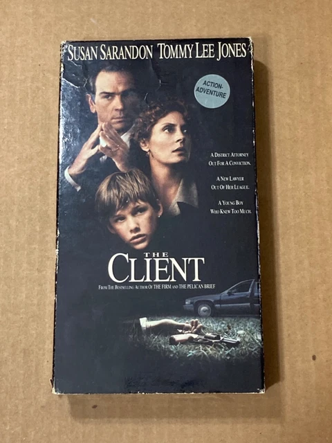 THE CLIENT 1994 VHS (rental copy) Tommy Lee Jones, Susan Sarandon, Brad ...