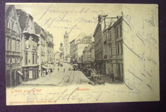 AK Steiermark,  Graz,  Murplatz, gel. 1903,