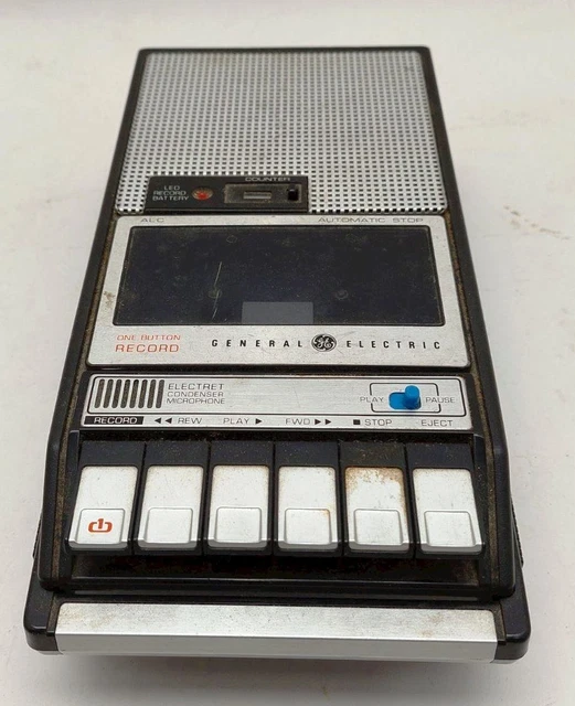 GE ONE BUTTON Record Cassette Recorder Model# 3-5121B $24.99 - PicClick
