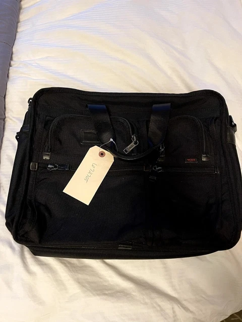 TUMI Alpha Large Expandable 26160dh Men's Briefcase Black Nylon Canvas / Leather