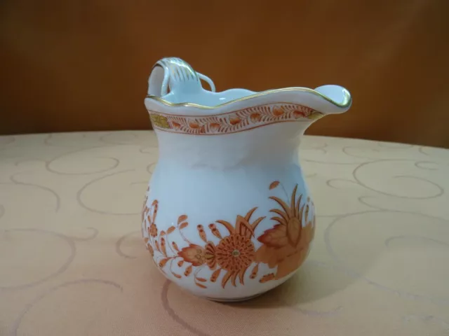 Herend Porzellan große Milchkännchen Fleurs des Indes 1641/FH orange 3