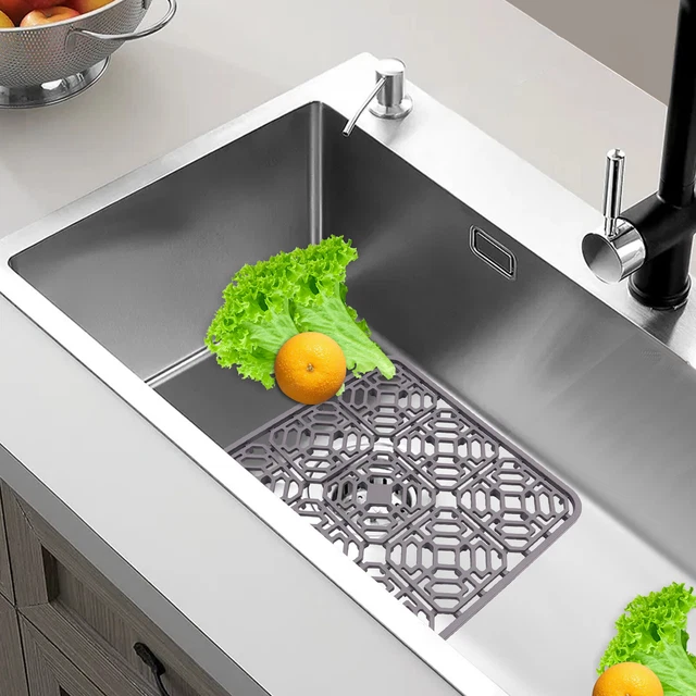 Tarqite Spülbeckenmatte Aus Silikon - Rutschfeste Einlage 31x26cm Weiß Für Küchenspüle