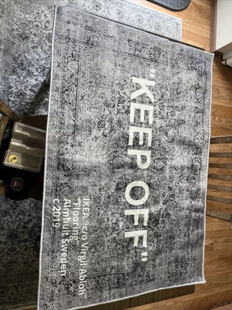 VIRGIL ABLOH X IKEA KEEP OFF Rug 3.9x2.6 Grey/White Off White New $120.00  - PicClick