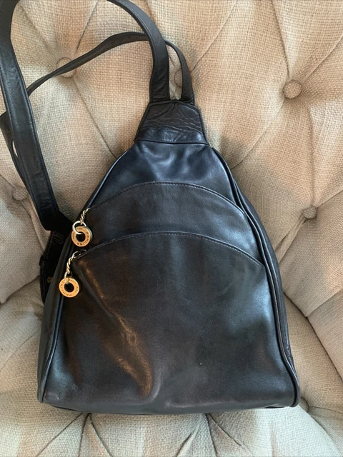 Perlina Black Leather Backpacpack”Excellent”