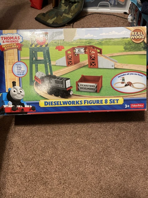 Thomas & Friends Wooden Railway Train Diesel Works Figure 8 Set - Y5194