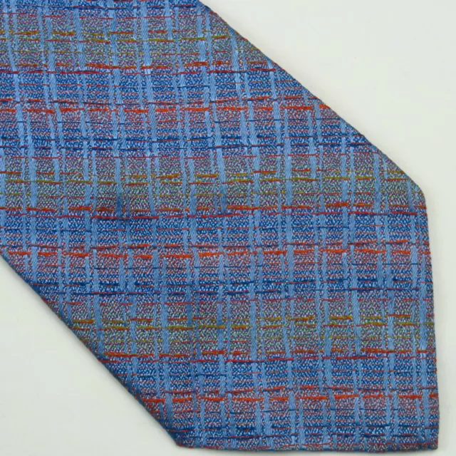 VTG 70S TIE Polyester Mid Century Blue Striped 59