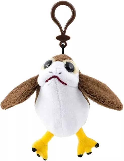 Llavero juguete figura de felpa con clip de Star Wars Porg