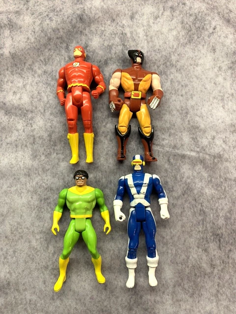 Marvel DC Action Figure Toy lot of 4 Toy Biz Wolverine Doctor Octopus Cyclops