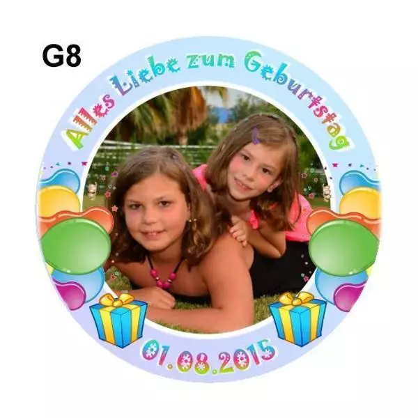 ♥ ESSBARES TORTENFOTO ♥ TORTENAUFLEGER ♥ FOTOTORTE ♥ OBLATE ♥ G8 Geburtstag