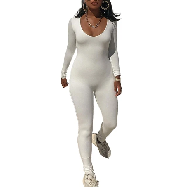 FEMMES MANCHES LONGUES Unitard Yoga Gym String Body Combinaison Fitness ...