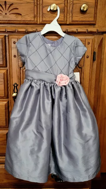 NWT Marmellata Classics Size 6X Silver Gray Pintuck Dress Easter Party All Occ