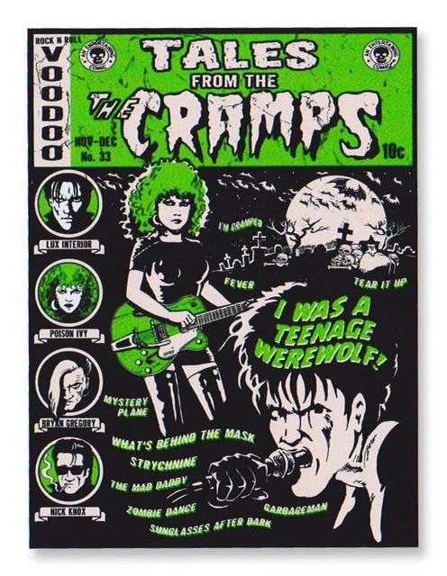 THE CRAMPS VINYL Sticker Decal Vince Ray Psychobilly Garage