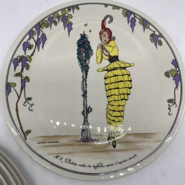 Set Of 6 Villeroy & Boch Design 1900 Dinner Plates Art Nouveau 2