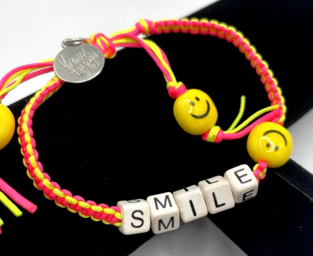 Venessa Arizaga Happy Smile Slider Bracelet Pink New Friendship Swifties Retired