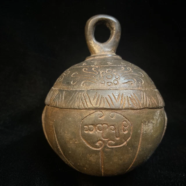 Antique Bronze Elephant, Cow, Ox, or Buffalo Bell from Burma or Myanmar