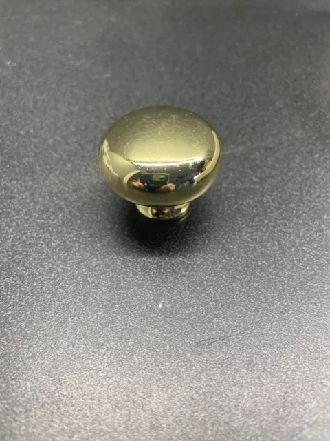 Hickory Tranquility Polished Brass Cabinet Knob Pull Round