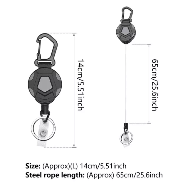 BADGE REEL ANTI Lost Retractable Keychain Heavy Duty Professional $25.79 -  PicClick AU