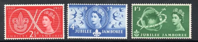 GB Stamps  1957 SG 557-559 World Scout Jubilee Jamboree Unmounted Mint MNH