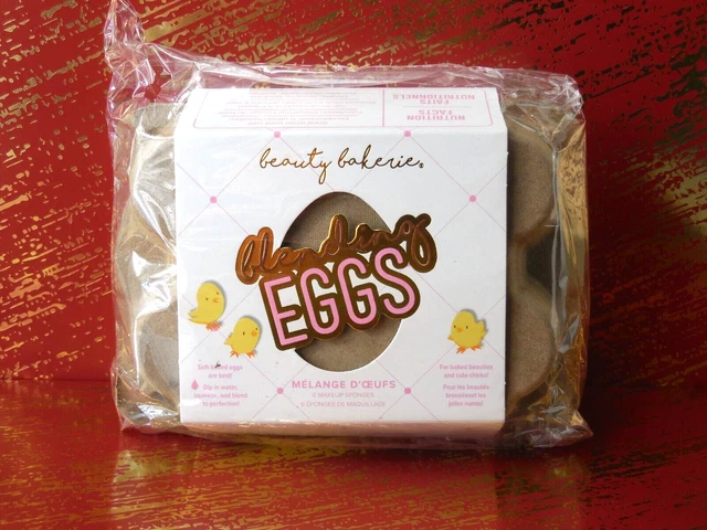 1/2 docena de huevos de mezcla sin látex Beauty Bakerie EN CARTÓN DE HUEVOS