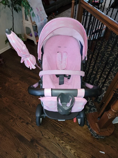 Kit textil corona princesa rosa Stokke Crusi verano e invierno 7 piezas