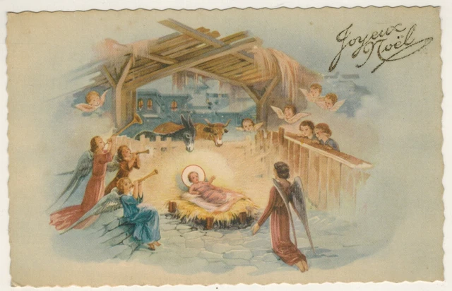 CPA - CARTE FANTAISIE - JOYEUX NOEL - Fille avec des poupées