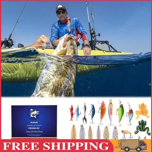 Christmas Fishing Lures Advent Calendar Box Creative Novelty Gift for  Fisher